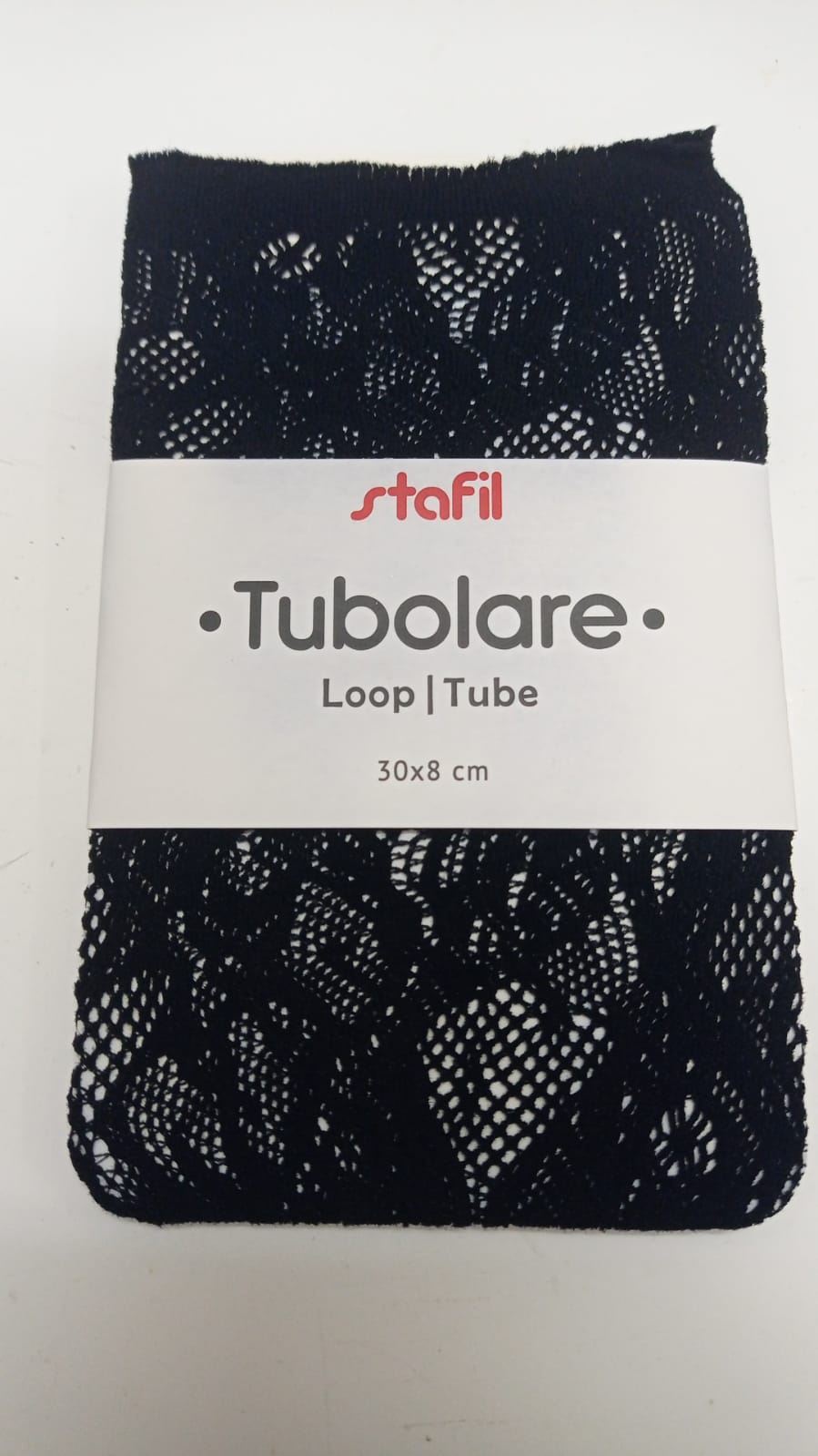 Stafil Tubolare loop 30 x 8 cm In Pizzo Colore Nero