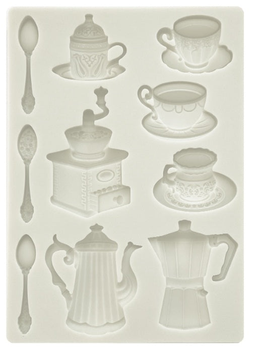 Stamperia Stampo in silicone A5 Coffee and Chocolate tazzine