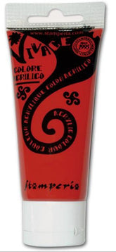 Stamperia Colore Acrilico Vivace Paint - KAB43 - Rosso Cardinale 60 ml