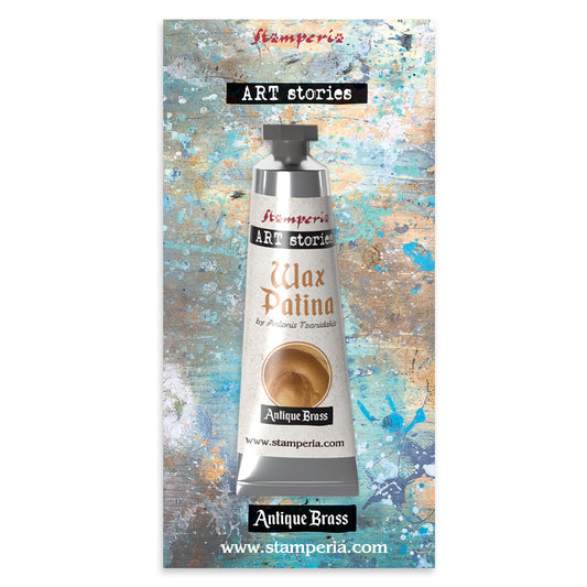 Stamperia Linea Art Stories Wax Patina ml 40 - Antique brass