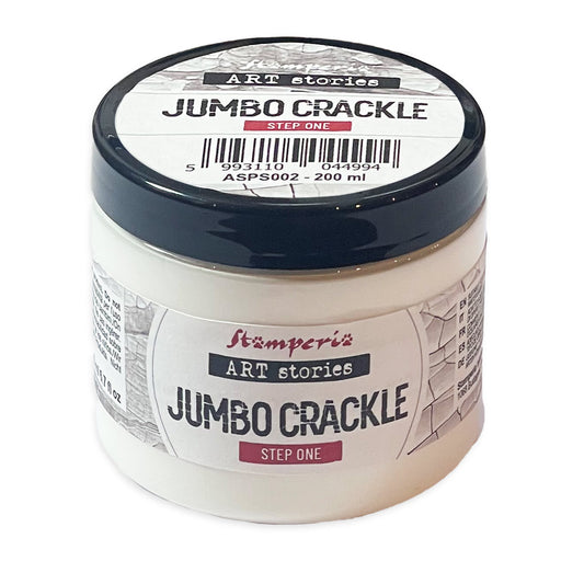 Stamperia Linea Art Stories Jumbo Crackle transparent Step 1 200 ml