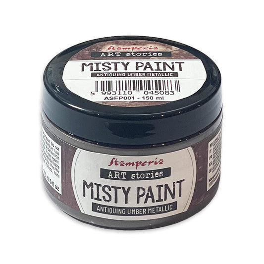 Stamperia Linea Art Stories Misty Paint Metallic Selection Antiquing Umber Metallic 150 ml