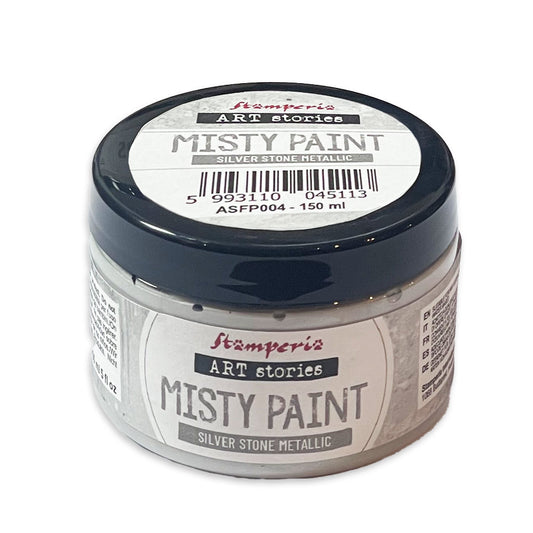 Stamperia Linea Art Stories Misty Paint Metallic Selection Silver Stone Metallic 150 ml