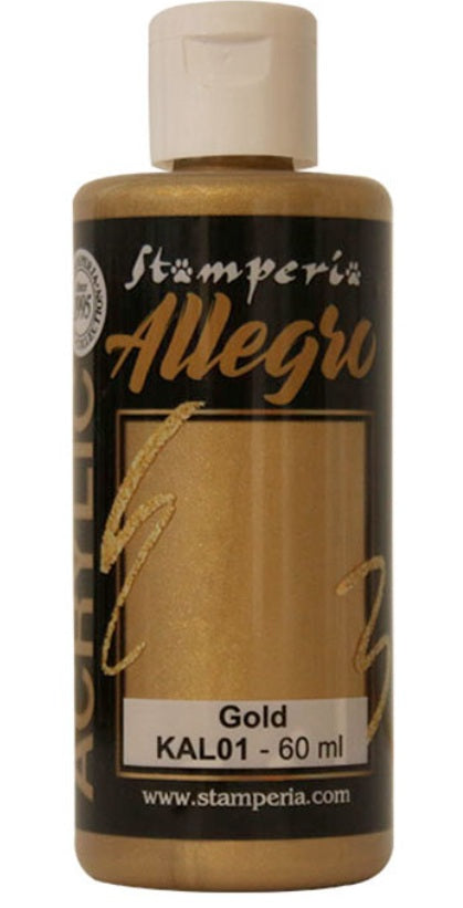Stamperia Colore Allegro Gold Metallic 60 ml