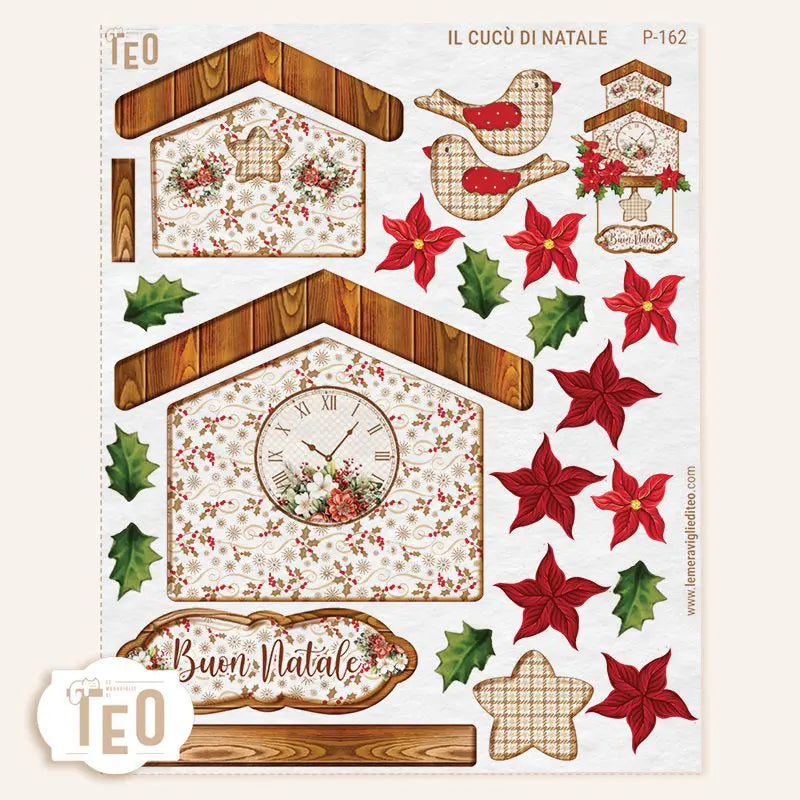 Pannello Teo Collezione Natale P-162 Il Cucù Di Natale