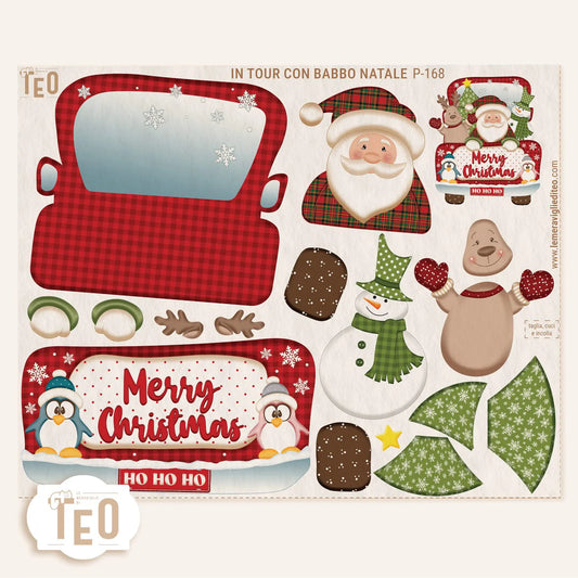 Pannello Teo Collezione Natale P-168 In Tour Con Babbo Natale