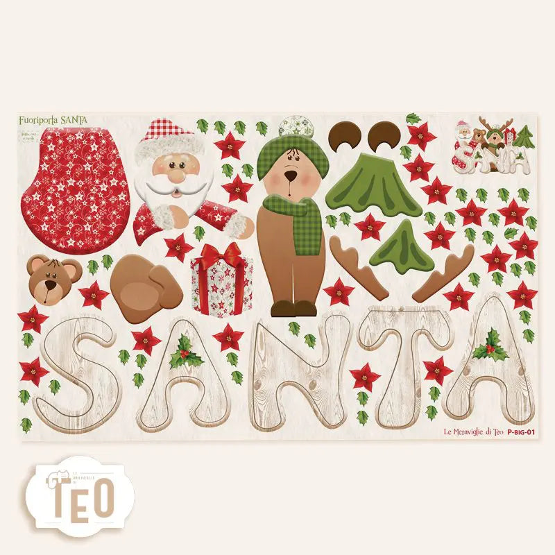 Pannello Teo Collezione Natale P-Big-1 Fuoriporta SANTA