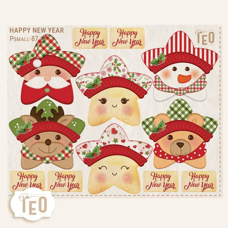 Pannello Teo Collezione Natale P-Small-87 Happy New Year
