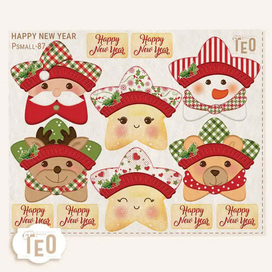 Pannello Teo Collezione Natale P-Small-87 Happy New Year
