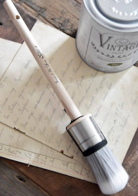 Vintage Paint Pennello Tondo per Cera 3,5 cm Qualità Extra