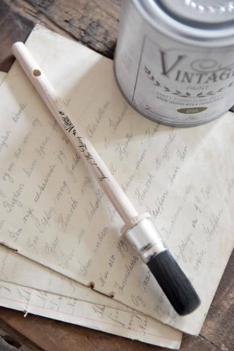 Vintage Paint Pennello Tondo per Cera 2 cm