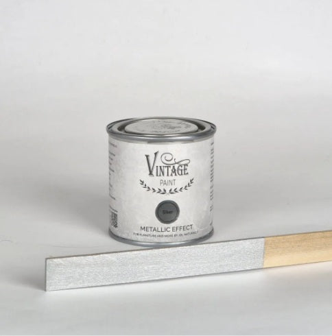 Vintage Paint Colore Metallizzato Silver 200 ml